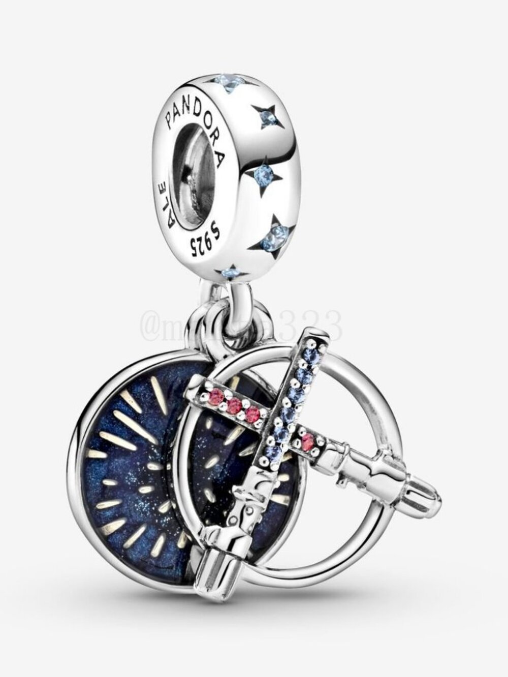 Pandora Star Wars Lightsaber Double Dangle Charm